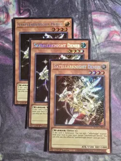 3x Satellarknight Deneb 1st Edition Secret Rare BLGG-EN059 Yu-Gi-Oh! - Image 1