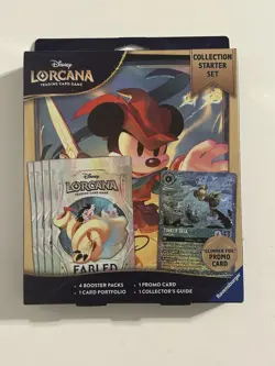 Disney Lorcana Fabled Collection Starter Set Glimmer Foil Promo Sealed New - Image 1