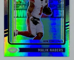 2024 Panini Donruss Optic Malik Nabers #271 Rated Rookie Holo Prizm Silver SP - Image 3