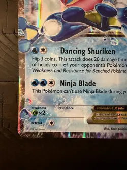 Pokemon Ash-Greninja EX Promo Holo XY133 XY 170 HP Ninja Blade Card LP - Image 2