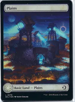 Lorwyn Eclipsed Foil Full Art Land x4 card lot - Plains #279 - Image 1