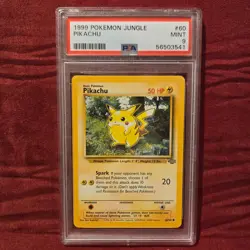 1999 Pokemon Jungle Pikachu #60 PSA 9 Mint WOTC Vintage TCG Card - Image 1