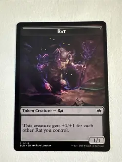 Rat Token (1/1) Regular #13 Bloomburrow BLB MTG - Image 1