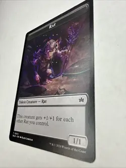 Magic the Gathering Rat Token Near Mint Bloomburrow - Image 3