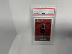Michael Jordan 1999 Upper Deck MVP MJ Exclusives PSA 10 Mint Hall of Fame #186 - Image 1