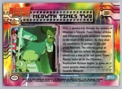Meowth Times Two #23 Topps The First Movie Trading Cards Pokemon NM - Image 2