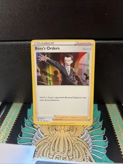 Pokemon TCG Boss's Orders 154/192 Rebel Clash Holo Rare Trainer Giovanni - Image 1