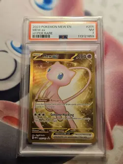 2023 Pokemon Mew Ex Hyper Rare Card #205 NM Graded Psa 7 - Image 2