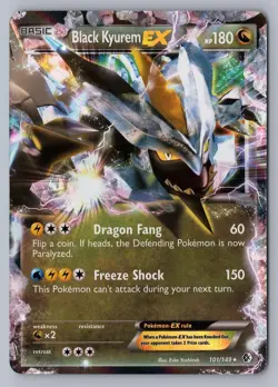BLACK KYUREM EX 101/149 HOLO RARE EX BOUNDARIES CROSSED POKEMON LP - Image 1