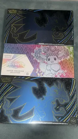 Pokemon TCG Prismatic Evolutions SPC + Mega Charizard Ex UPC Boxes (2) - Image 1