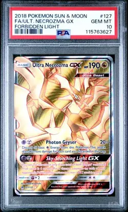 Pokemon Ultra Necrozma GX Forbidden Light Full Art #127 PSA 10 Gem Mint - Image 1