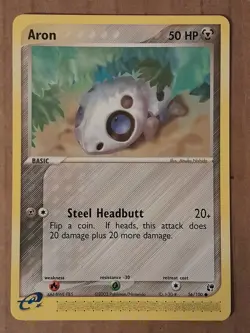 Pokemon Aron 56/100 Ex Sandstorm NM See Pictures - Image 1