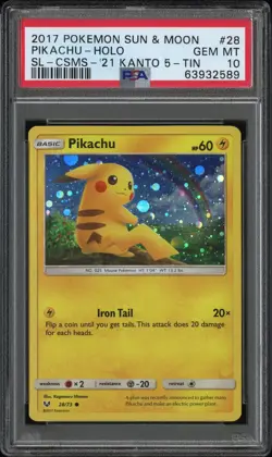 Pokemon Pikachu General Mills Promo Holo 028/073 English PSA 10 2017 (POP 40) - Image 1