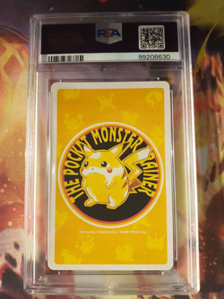 1998 Pokemon Pikachu Yellow Deck Weezing 7 of Spades Playing Card PSA 10 - Image 2