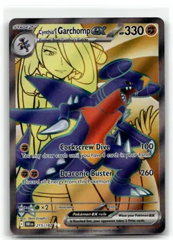 Cynthia's Garchomp ex 215/182 Ultra Rare Destined Rivals Pokemon Holo NM - Image 1