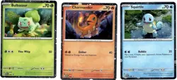 Pokemon Bulbasaur Charmander Squirtle Cosmos Promo Set 046 047 048 151 Near Mint - Image 1