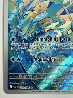 Frogadier 089/086 Chaos Rising Full Art Holo Rare HP 100 English - Image 5
