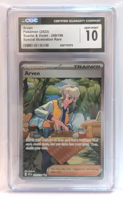 Arven 249/198 SIR Scarlet & Violet CGC 10 Gem Mint Pokemon TCG Full Art Trainer - Image 1