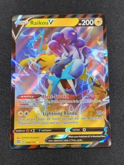 Pokemon Sword & Shield Brilliant Stars Raikou v Ultra Rare Card #48/172 - Image 1