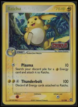 Pokemon Raichu Holo Rare Holo Power Keepers 12/108 NM - Image 1