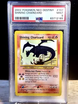 Pokemon Shining Charizard 107/105 Neo Destiny Holo Secret Rare PSA 9 - Image 1