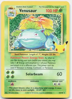 Venusaur 15/102 Celebrations: Classic Collection Pokemon Holo NM - Image 1