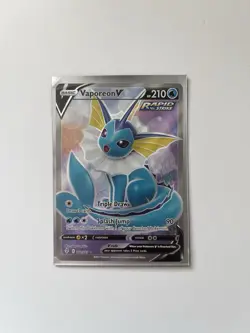 Pokemon TCG Vaporeon v Evolving Skies 172/203 Holo Ultra Rare Full Art - Image 3