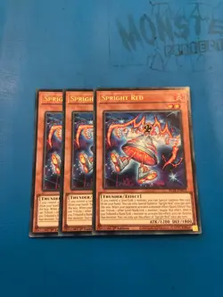 YUGIOH 3x Ultra Rare Spright Red BLTR-EN078 1st Edition - Image 1