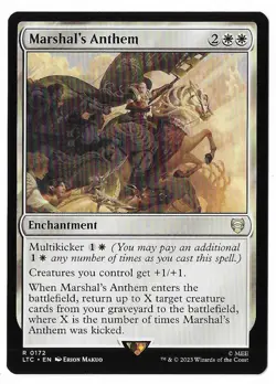 MTG Marshal's Anthem Lord of the Rings Commander (LTC) Rare Magic #0172 Unplayed - Image 1