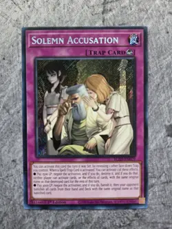 Solemn Accusation - BLZD-EN079 1st Ed Secret Rare - Yugioh Blazing Dominion YGO - Image 1