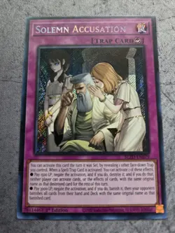Solemn Accusation - BLZD-EN079 1st Ed Secret Rare - Yugioh Blazing Dominion YGO - Image 3