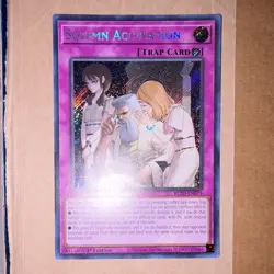 Yu-Gi-Oh! Blazing Dominion Solemn Accusation BLZD-EN079 1st Ed (Secret Rare) - Image 1