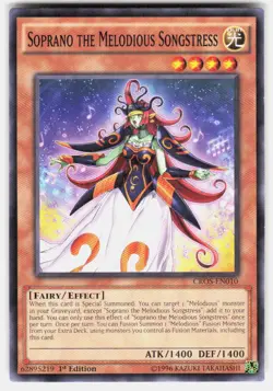 Soprano the Melodious Songstress CROS-EN010 Yu-Gi-Oh 1st Edition Lightly Played - Image 2