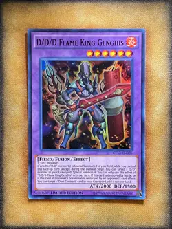 Yugioh D/D/D Flame King Genghis CT13-EN005 Super Rare Limited Edition LP - Image 1