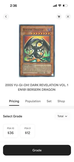 2005 YU-GI-OH! DARK REVELATION VOL. 1 EN181 BERSERK DRAGON - Image 2