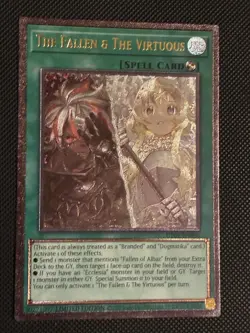 Yugioh! The Fallen & The Virtuous (Ultimate Rare) UP01-EN006 OTS Limited UTR NM - Image 1