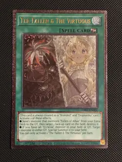 Yugioh! The Fallen & The Virtuous (Ultimate Rare) UP01-EN006 OTS Limited UTR NM - Image 2
