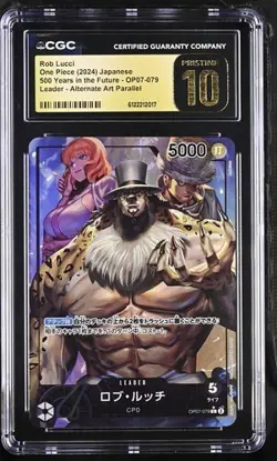 ✨ CGC 10 PRISTINE One Piece Rob Lucci L Alt Art OP07-079 500 Years in the Future - Image 1