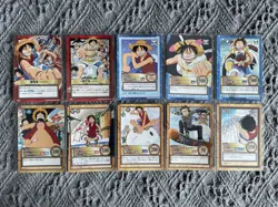 2001 One Piece Carddass Hyper Battle Luffy H16 H32 C516 S02 S121 S102 C400 C490 - Image 1