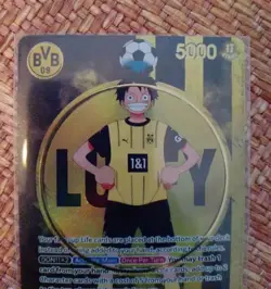One Piece x BVB Football~CCG Monkey D. Luffy Leader ST13-003 Supernovas Event - Image 2