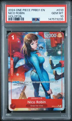 2024 One Piece PRB01 Nico Robin OP05-010 Premium Booster Full Alt Art PSA 10 Gem - Image 1