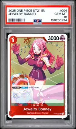 2025 ONE PIECE STARTER DECK ST21-EX GEAR 5 #004 JEWELRY BONNEY PSA 10 - Image 1