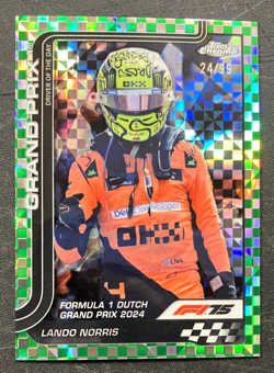 /99 Green Checker Lando Norris #136 McLaren 2025 Topps Chrome Formula 1 F1 Card - Image 1