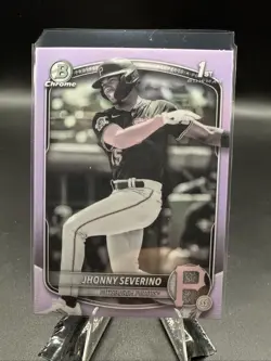 2025 Bowman Chrome Jhonny Severino 1st Bowman Pearl Refractor SP Pirates - Image 1