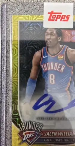 Jalen Williams 2025-26 Bowman Chrome Yellow Mojo Auto /75 OKC Thunder - Image 2