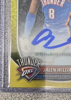 Jalen Williams 2025-26 Bowman Chrome Yellow Mojo Auto /75 OKC Thunder - Image 5