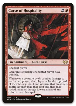 Curse of Hospitality #152 (NM) Crimson Vow VOW Magic MTG - Image 1