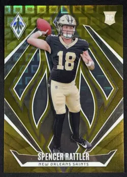 2024 Panini Phoenix Gold Pandora Spencer Rattler RC Rookie 4/10 #239 Saints - Image 1