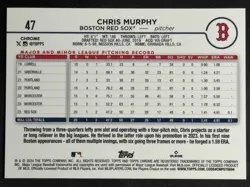 2024 Topps Chrome Gold Refractor Chris Murphy RC Rookie 35/50 #47 Red Sox - Image 2