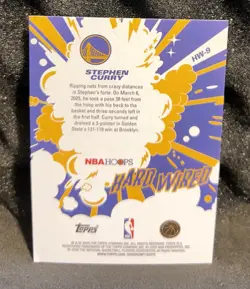Steph Curry 2025-26 Topps NBA Hoops Hard Wired #HW-9 Warriors - Image 2
